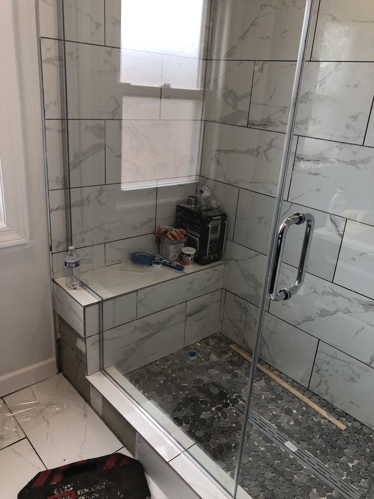 Marble Walk-In Shower